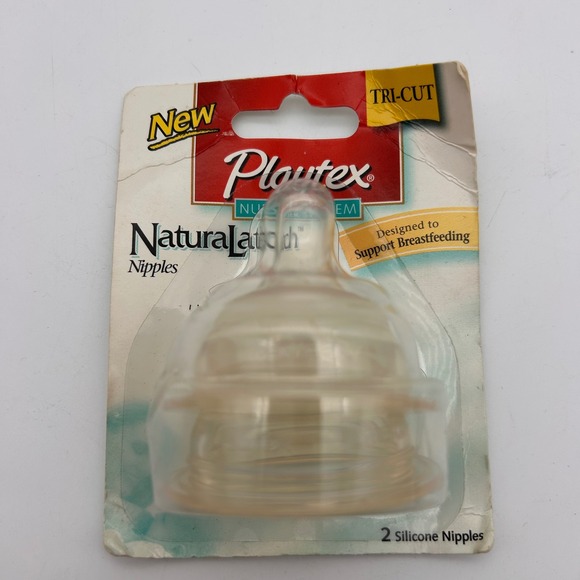Playtex Other - Playtex NaturalLatch Silicone Nipples Tri-Cut 2 Pack Nurser System‎ Vintage 2003